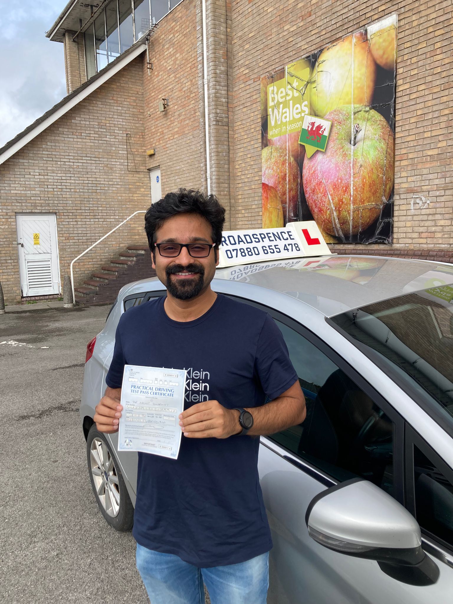 Archit's image on pass day from RoadSpence driving school