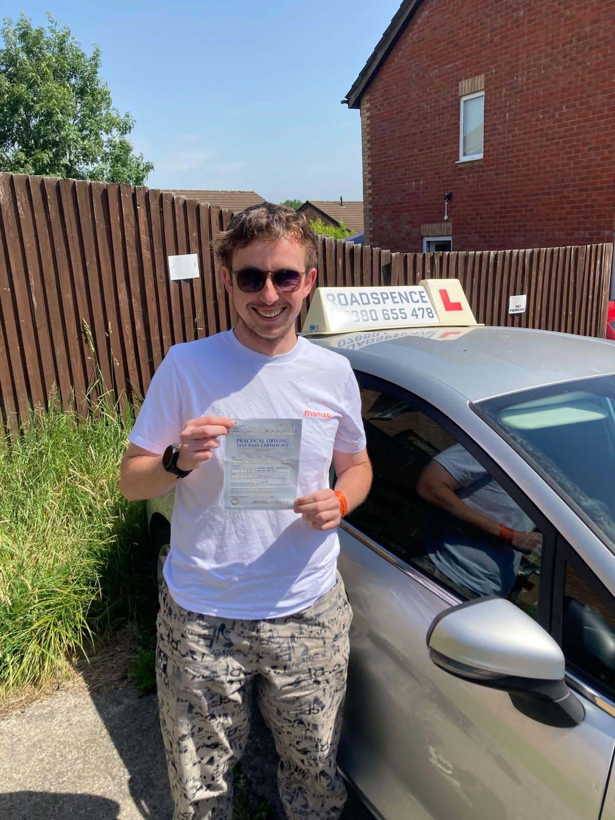Jean-Luc's image on pass day from RoadSpence driving school