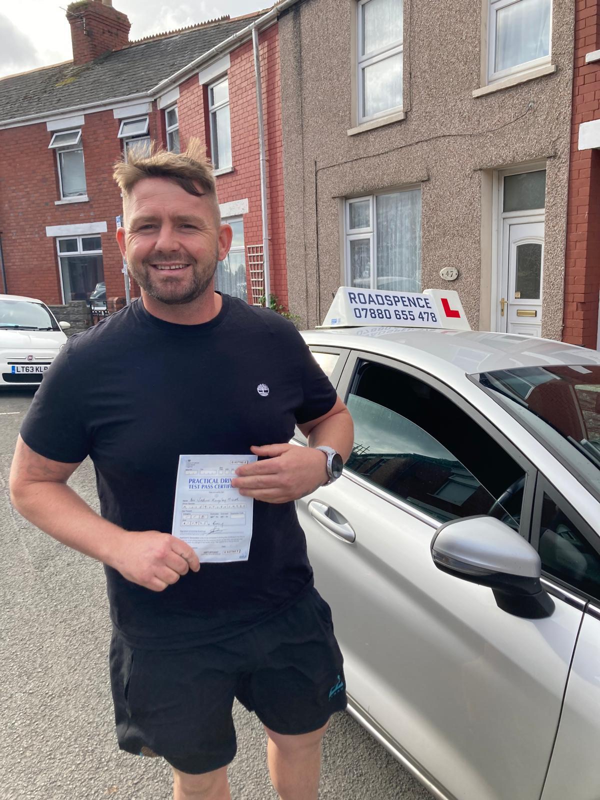 Joshua's image on pass day from RoadSpence driving school